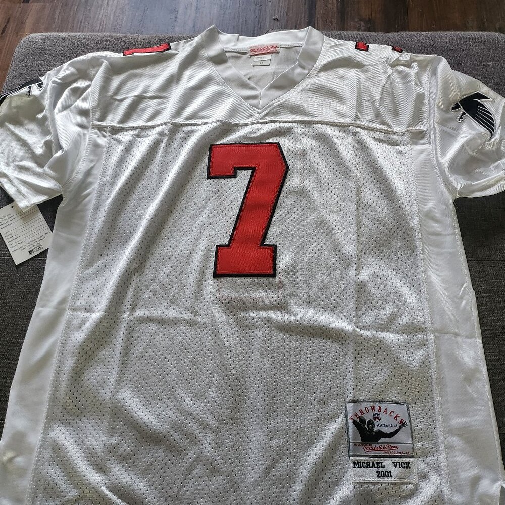 Brand NEW Atlanta Falcons Jersey #7 Michael Vick White Size Men's Large